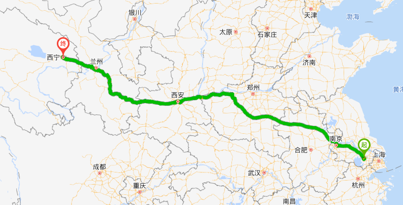苏州到西宁物流专线行驶路线